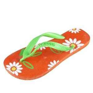 Havaianas  Women Flip Flop Sandal Shoes Size 6 Medium Orange Synthetic‎